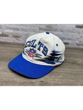 Vintage INDIANAPOLIS COLTS Diamond Cut SnapBack Hat Logo Athletic PRO LINE
